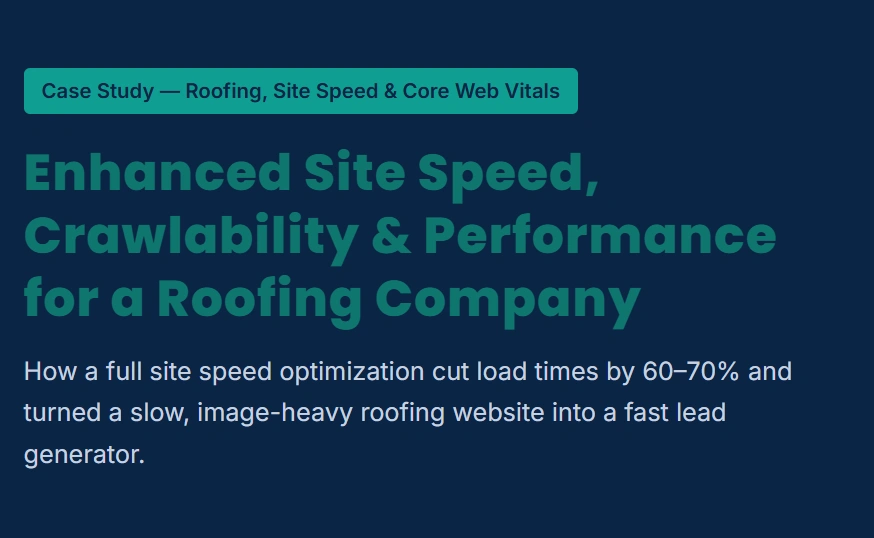 Improved Core Web Vitals Case Study