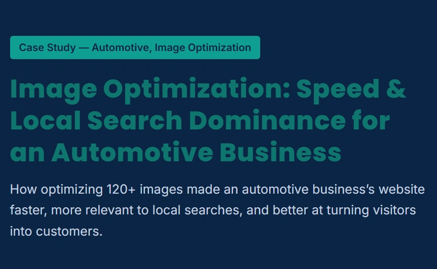 Speed Optimization Case Study